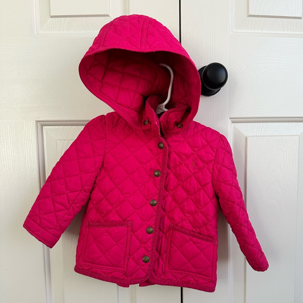 Baby girl Ralph Lauren quilted barn jacket
